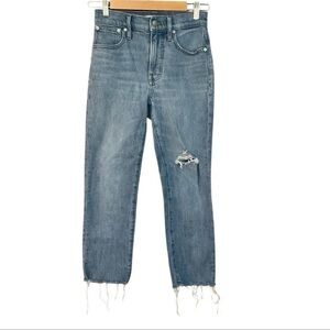 Madewell Women's High-Rise The Perfect Vintage Crop Jeans Size 24P Blue Denim